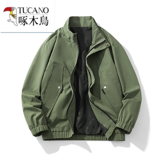啄木鸟（TUCANO）男士外套2024新款棒球服韩版潮流宽松百搭防风休闲运动夹克冲锋衣 6218黑色 L