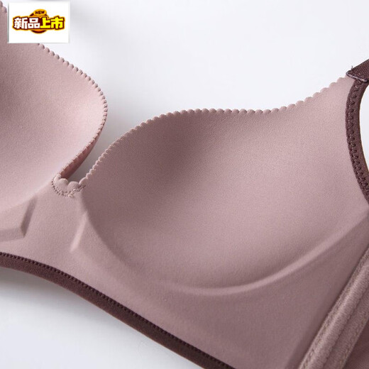 MORTEN SOLUM Big Brand Steel Ring Thickened Student Women's Underwear Poly Victoria Seamless One-piece No-Gather Small Breast Adjustable Bra Gray 80B 36B