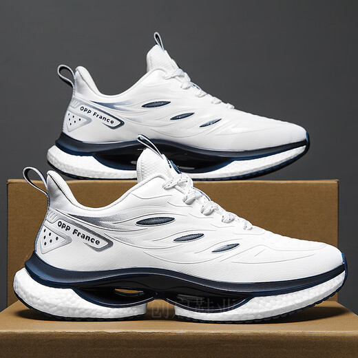 Трех апреля Tiger Sports Shoes Men's Summer's Big Kids's Shock, поглощающая легкие кроссовки, студенты подростки Trend 9888 светло-голубые (сетчатые кнопки) 37