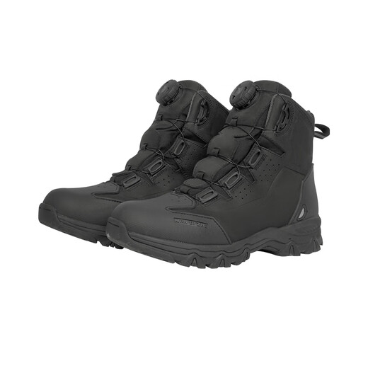 Manrider riding boots, motorcycle riding rally boots, waterproof and anti-fall for all seasons, motorcycle outdoor motorcycle riding shoes, anti-slip, MQZ-603, all-season waterproof and anti-fall, black jet black, frosted cowhide 41