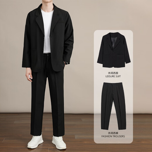 Woodpecker (Tucano) Sentón de alta gama Traje casual Suit Menere Men's Spring and Autumn Loose Korean versión coreana de Business Casual Blazer Blazer Caqueta 4xl [recomendado 180-190Jin [Jin es igual a 0.5 kg]]]