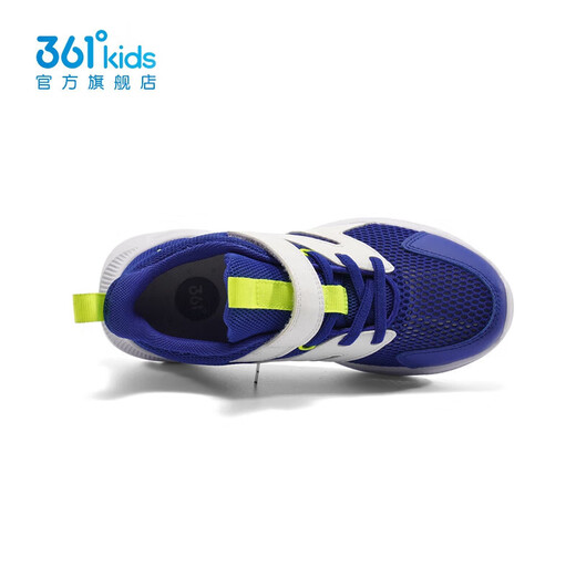 361 Kinderschuhe für Jungen und Mädchen Sport -Laufschuhe für 2025 Sommer Neue Kinderschuhe Elektrische Blau/361 Grad Weiß/Fluoreszenz Tender Green 28
