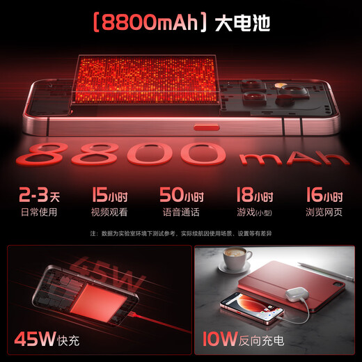 OUKITEL WP210 high-end three-proof smart waterproof and drop-proof mobile phone 5G large memory long standby under-screen fingerprint red 12/36G+512G (domestic version) official standard configuration