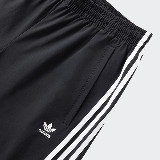 adidas经典舒适可拆卸运动裤男女春季阿迪达斯官方三叶草   黑色   L