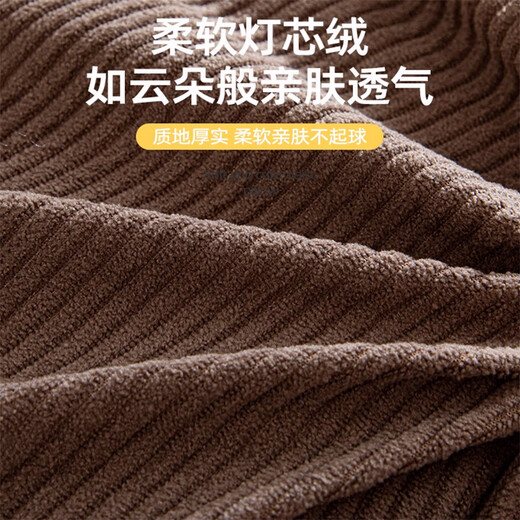 Jingyan New Bed Large Cushion Pillow Bedside Backrest Soft Sofa Playing with Mobile Phone Reading Waist Protector Triangular Cushion Pillow Stay away from hard bedside Brown skin-friendly corduroy Contains pillow core Full support | Soft and comfortable | Relax your back