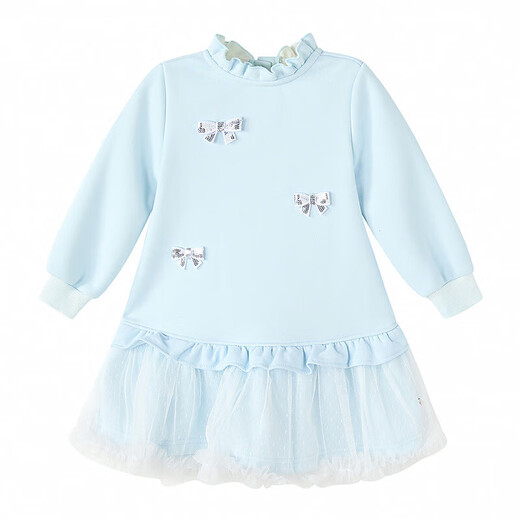 DEESHA children's clothing girls' dress 2025 autumn and winter velvet warm mesh princess dress children's baby girl sweatshirt dress