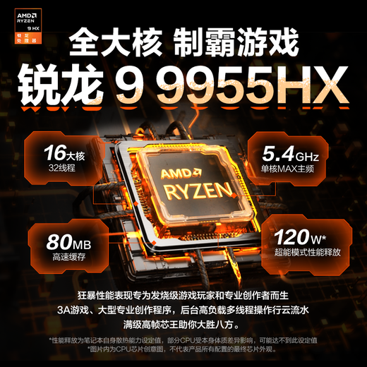 Lenovo Rescuer R9000P 2025 subsidy e-sports gaming laptop y 16-inch 2.5K ultra-clear 16-core new flagship Ryzen 9 9955HX 32G 1T 5070 black standard 16-inch professional super competitive screen 240Hz 2.5K