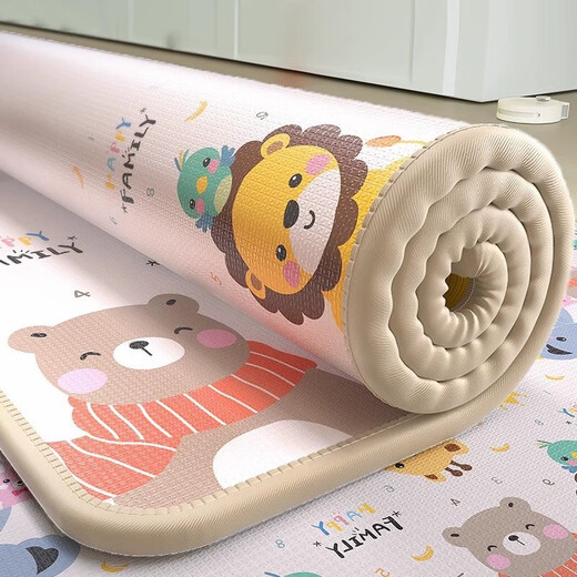 Crawling mat baby non-toxic formaldehyde-free baby crawling mat whole double-sided living room home children's non-slip floor mat double-sided pattern [150x180cm style random] moisture-proof and cool (thickness 1.5CM) folded and shipped