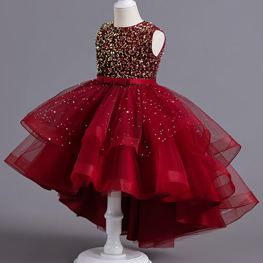 Vestido de cola hinchada de verano de la princesa Ye Yu 3-14 años