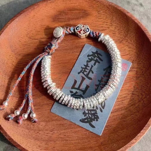 Laohuangxiang gold-swallowing beast sterling silver coiled bracelet for women 999 pure silver Ruyi bracelet as a gift for wife and girlfriend Gold-swallowing beast coiled bracelet 26g + certificate + gift box