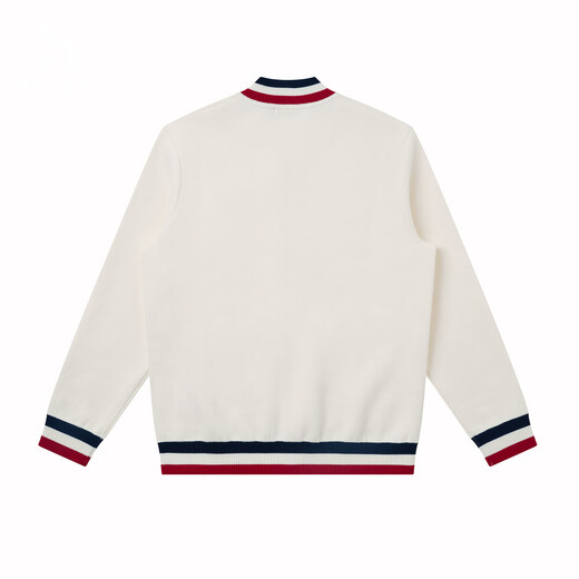 HAZZYS Men's Autumn Wool Jacket HRC Baseball Collar Zipper Sweater Men ABYZD0CDDD5 Beige OW 2XL (185/104A 52)