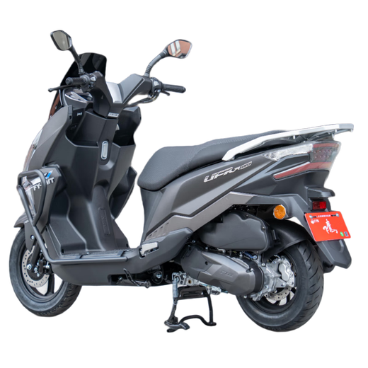 Flying Eagle UFR150MAX fuel scooter, fuel-saving, sporty, smart, long-range commuting, comes with guardrails in matte black