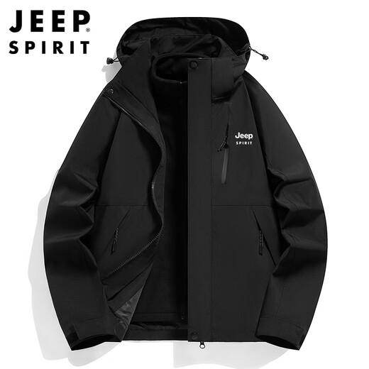 JEEP SPIRIT Jeep Jacket for men and women three-in-one casual jacket men's jacket autumn and winter sports soft shell windproof clothing
