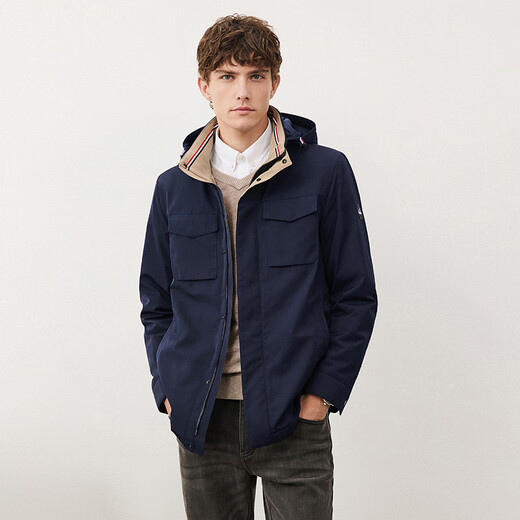 Navikel Italian dinghy autumn and winter men's jacket hooded cotton windproof quilted warm jacket 1331013509