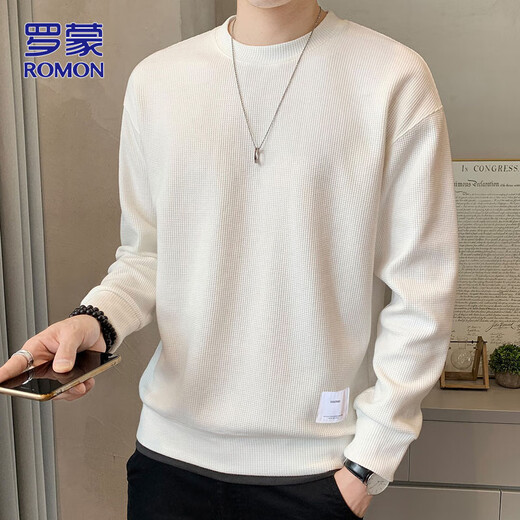 ROMON sweatshirt men's spring and autumn casual heavyweight long-sleeved T-shirt men's loose jacket tops men's clothing