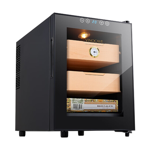 Vinocave cigar cabinet, constant temperature humidifier, home cigarette cabinet, eggplant box, sober eggplant box, company office countertop, exquisite cigar Chunhua display cabinet, new product launch, eggplant Chunhua 150-200 pieces 33L