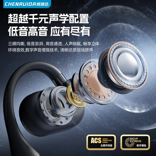 Chengruida can charge your mobile phone, Bluetooth headset, AI instant translation, top ten smart headset list, 2025 latest ultra-long battery life call noise reduction power bank earphones AI-M116-Mysterious Black | Panoramic surround sound quality / ultra-long battery life, suitable for Apple, Huawei, Xiaomi vivo oppo