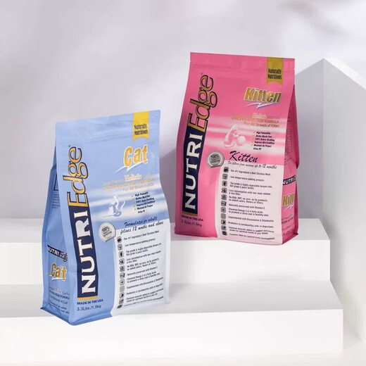 NUTRIEDGE low-temperature baked food for adults, full-price universal chicken and salmon, grain-free and hypoallergenic Yingjia chicken and salmon adult cat food 6.8 kg