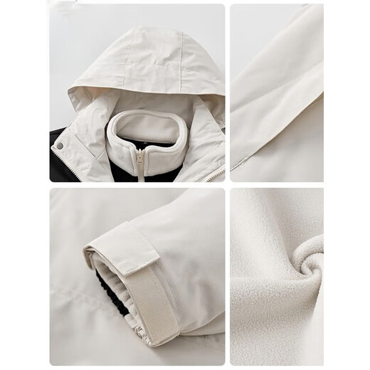 Wassup Sohot Veste Trois-en-Un Automne et Hiver Couple Veste Coupe-Vent et imperméable Vêtements d'alpinisme Rose Trois-en-Un M