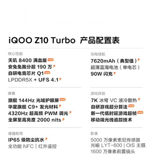Vivo iQOO Z10 Turbo Pro New 5G mobile phone z10 series 4th generation Snapdragon 8s 120W ultra-fast flash charging Gaming performance mobile phone iqooz10pro Star Dome Black Z10Turbo Dimensity 8400 full blood version 12GB+256GB