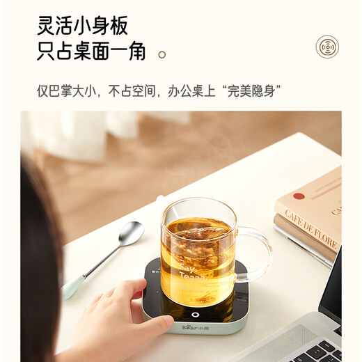 Bear Heated Coaster 55 Degree Constant Warm Coaster Ceramic Cup Set Hot Milk Artifact Insulated Coaster Heated Base Warming Plate Electric Hot Plate Milk Warmer Autumn and Winter Health Gifts New Product DRBD-C40J6 Light Green 0.3L