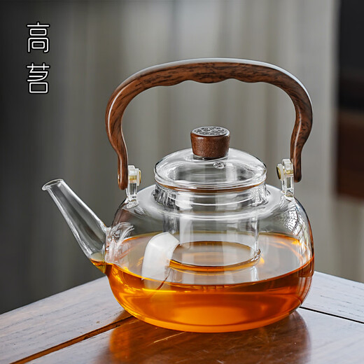 Gaoming glass teapot high temperature resistant thickened water boiling teapot household electric ceramic stove special teapot Mingxiang teapot 1100ml