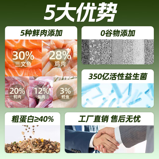 Hewu cat food trial full price grain-free adult cat and kitten freeze-dried cat food cat food cat staple food 40Jin Jin equals 0.5kg affordable pet Xiaodong style luxury 10 pieces half freeze-dried half food - 1lb_5Jin Jin equals 0.5kg pack affordable pack