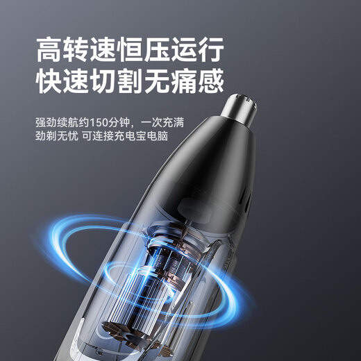 Qiman Nose Hair Trimmer Electric Men's Nose Hair Trimmer Women's Rechargeable Razor Shaving Nose Hair Artifact Scissors Pro Set with Electric Eyebrow Trimmer and Sideburn Cutter