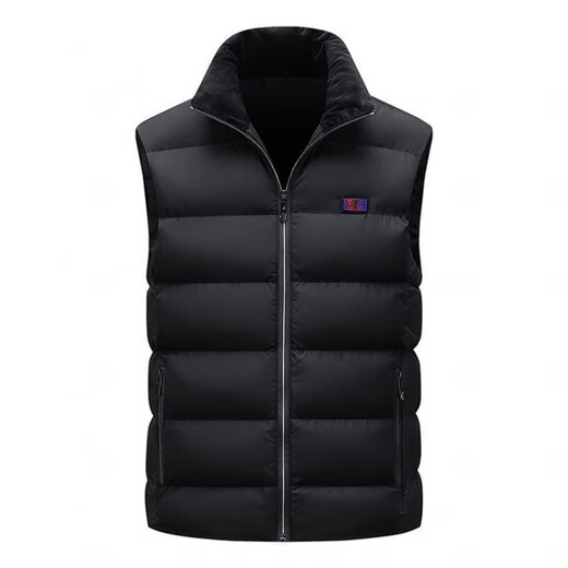 Ji Luosen Intelligent Heating Clothing Autumn and Winter Rechargeable Heated Thermostatic Vest Outdoor Cycling Electric Heated Vest Vest Jacket Men Black Single Clothes Without Power Bank 5XL Recommended 200-230Jin Jin is equal to 0.5 kg