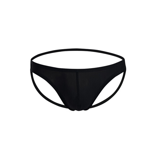Uncle Shorts sexy double thong men's underwear hollow hip lifting sports breathable mesh thin strap briefs black_sexy mesh double thong briefs XL _145-165Jin Jin equals 0.5 kg
