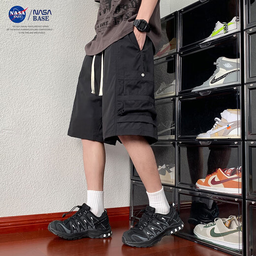 NASA【美式工装】短裤男士夏季潮牌痞帅外穿中裤宽松休闲五分裤 HL-6210紫色 XL