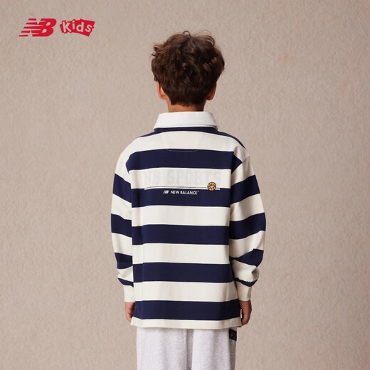 Neue Balance Kinderkleidung für Männer und Frauen Kinder neuer Frühlings- und Herbst -Trend komfortabler Revers -Sweatshirt ND7CE13063 110