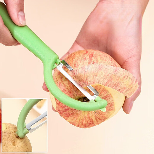 Bei Mu Xing Couteau à éplucher la cuisine Couteau à fruits ménagers Couteau à éplucher les pommes de terre Artefact à éplucher Couteau à éplucher en acier inoxydable Couteau à éplucher les pommes et les melons Couteau à éplucher arqué (Blanc) Aucune spécification