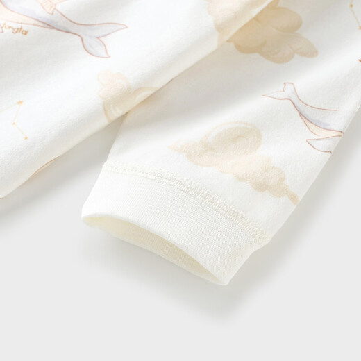 童泰（TONGTAI）婴儿连体衣春秋季纯棉新生儿衣服宝宝蝴蝶哈衣和尚服爬服橘色59cm