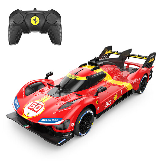 Rastar 1 24 Ferrari 499P electric remote control car Le Mans racing drift sports car model children's toy gift red