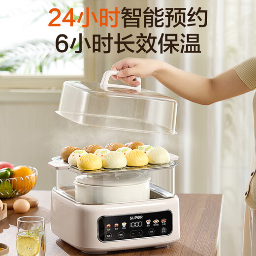 SUPOR electric stew pot, soup pot, water-proof stew pot, 0-coating household multi-function pot, stew and steam all-in-one 17L electric stew pot, stew pot, electric steamer DZ20FC871