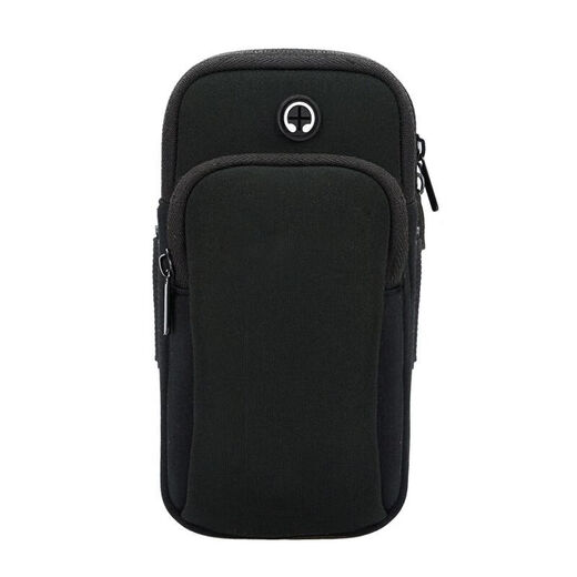 SMVP New Summer Running Arm Bag Unisex Mobile Phone Bag Outdoor Fitness Sports Wristband Arm Strap Ultra-Light Thin Arm Cover Black Suitable for Mobile Phones Within 6.2 Inches