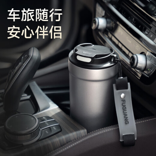 Fuguang inside and outside pure titanium coffee cup thermos cup men and women portable outdoor water cup high-end gift office tea cup 560ML