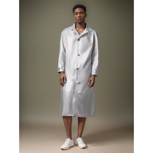 GxmyCosplay anime men's windbreaker mid-length solid color slim fit PU leather over-the-knee large leather jacket men's jacket black M (140-160Jin Jin equals 0.5kg)