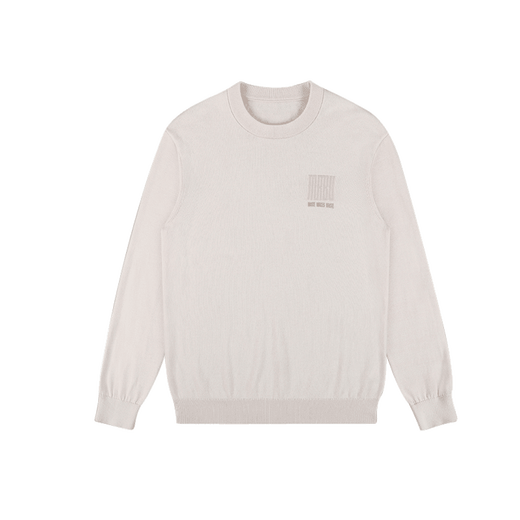 
Mr. Bu Bu English alphabet printed cotton knitted 2025 autumn trendy inner strap long sleeve men BT11976 Ivory white M _170