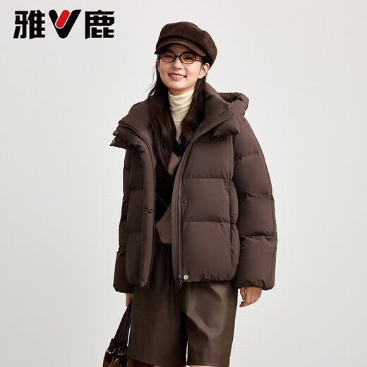 Yalu Puff short down jacket with removable hood for women 2025 autumn and winter new fashion Korean style bread jacket warm jacket