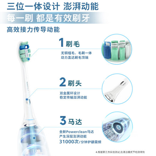 Philips (PHILIPS) Xiao Zhan recommends electric toothbrush Diamond series HX6730 upgraded micro-bubble water flow technology oscillating brush as a birthday gift for parents, boyfriend and girlfriend Diamond 3 Nebula Blue-comes with 2 brush heads