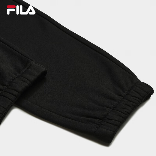 FILA official knitted trousers 2025 autumn casual sweatpants men's loose cuffed sweatpants plus velvet