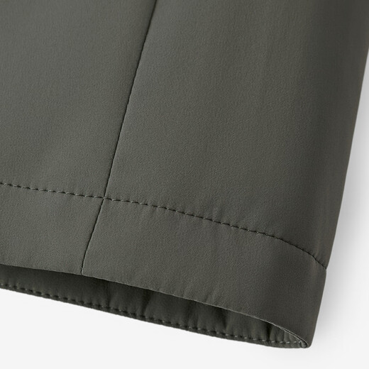 Shanshan Men's Cotton Short Autumn and Winter Hooded Warm Wool Lined Solid Color Business Daily Commuting Top Jacket