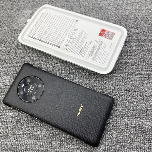 Huawei suitable for mate40pro original mobile phone case mate40e protective cover leather no original leather cross pattern basalt color plain leather back cover not available for Huawei Mate 40 Pro