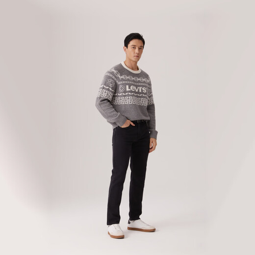 Levi's 25th осенне-зимний новый американский мужской повседневный тренд 502 Стандартные зауженные джинсы 29507 Матовый черный 34 (32)