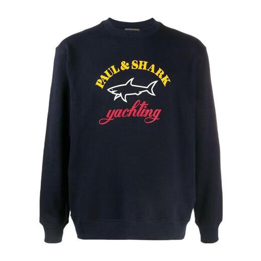 PAUL & SHARK men's logo printed pullover round neck fashion clothing daily wear home casual top picture color one size | XXL