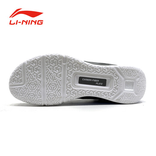 Li Ning (LI-NING) 2025 new product ground flying 3 PRO badminton shoes professional competition training carbon plate shock-absorbing anti-slip sports shoes Night Elf AYAV001-3 Black/Crystal Blue 43 (270mm)
