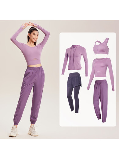 Vanstick Yoga Wear Women's Suit Morning Running Professional Sportswear Autumn and Winter New Pilates Training Black (Long Sleeve) Two-piece Set tc42757瓓S