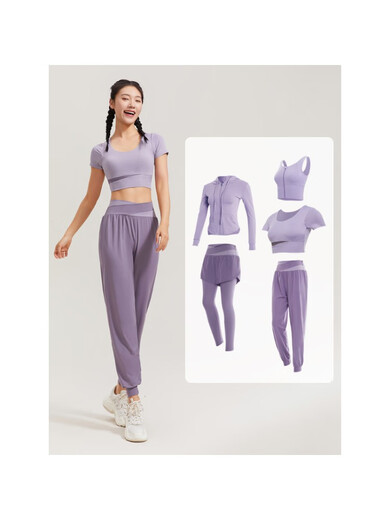 Fanstick Fanstick Yoga Wear Women's Spring and Summer Suit Long Sleeve Running Sports Top Professional Pilates Black (Long Sleeve) Bud Green Two-piece Set Fast Shipping L